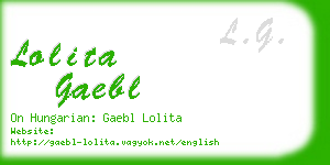 lolita gaebl business card